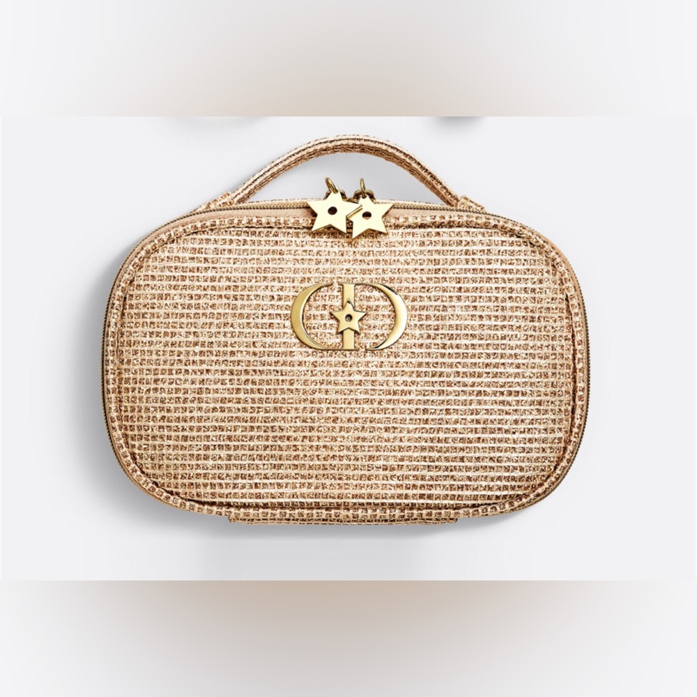 Dior Gold Textured Cosmetic Case